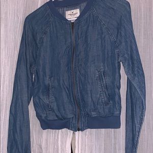 Denim bomber jacket